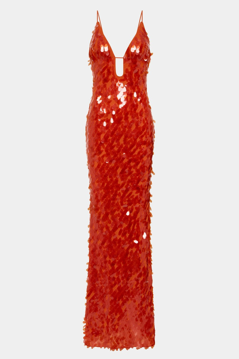 Misha Sapphire Sequin Maxi