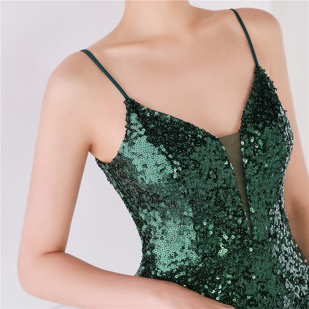 Beaded Position Flower Formal Dress