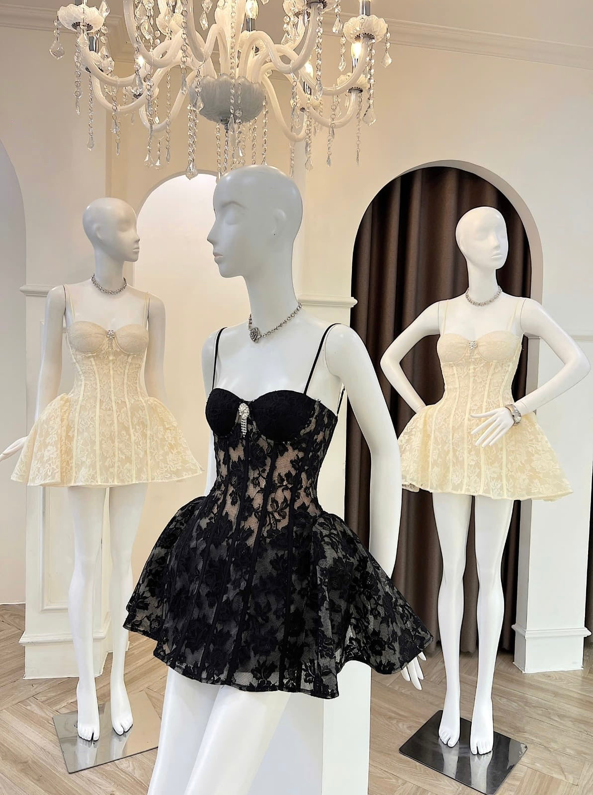 Camilla Corset Lace Mini Dress