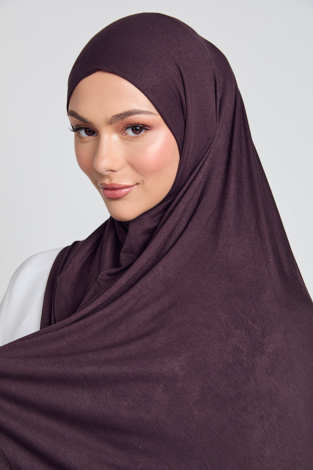 Chocolate Plum Jersey Hijab