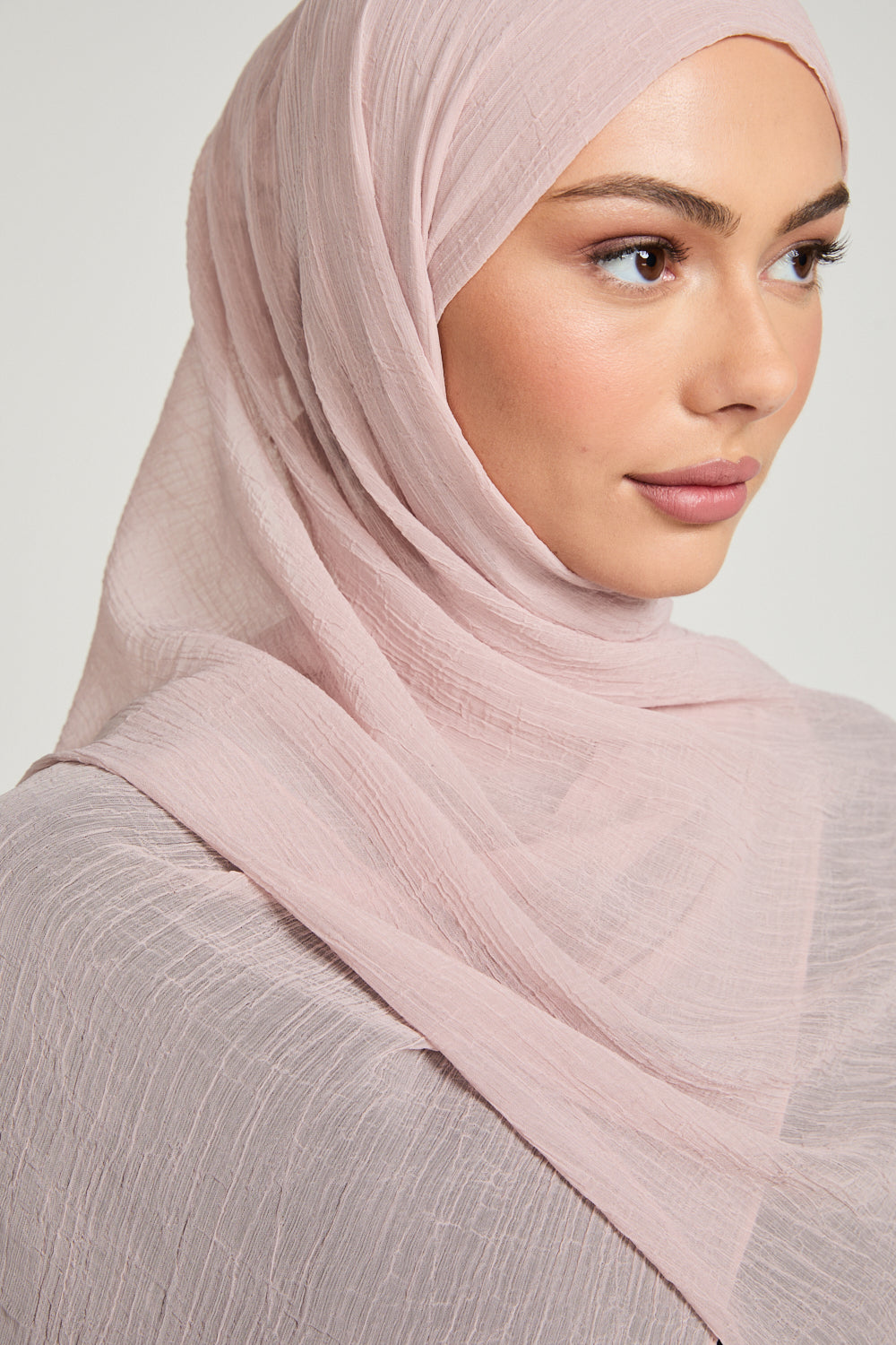 Luxury Soft Crush Hijab - Desert Rose Blush