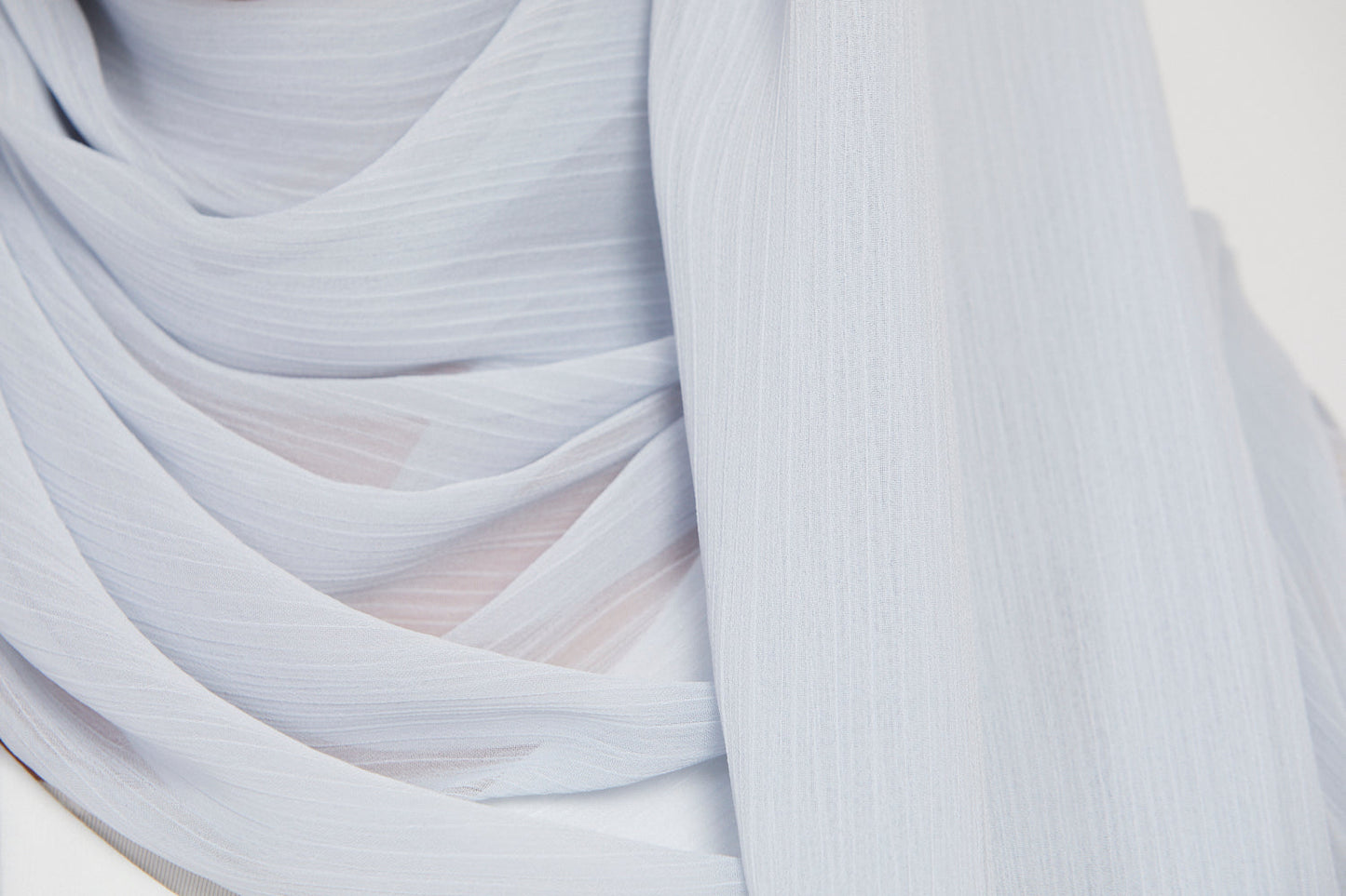 Luxury Crinkle Chiffon Hijab - Ice Blue