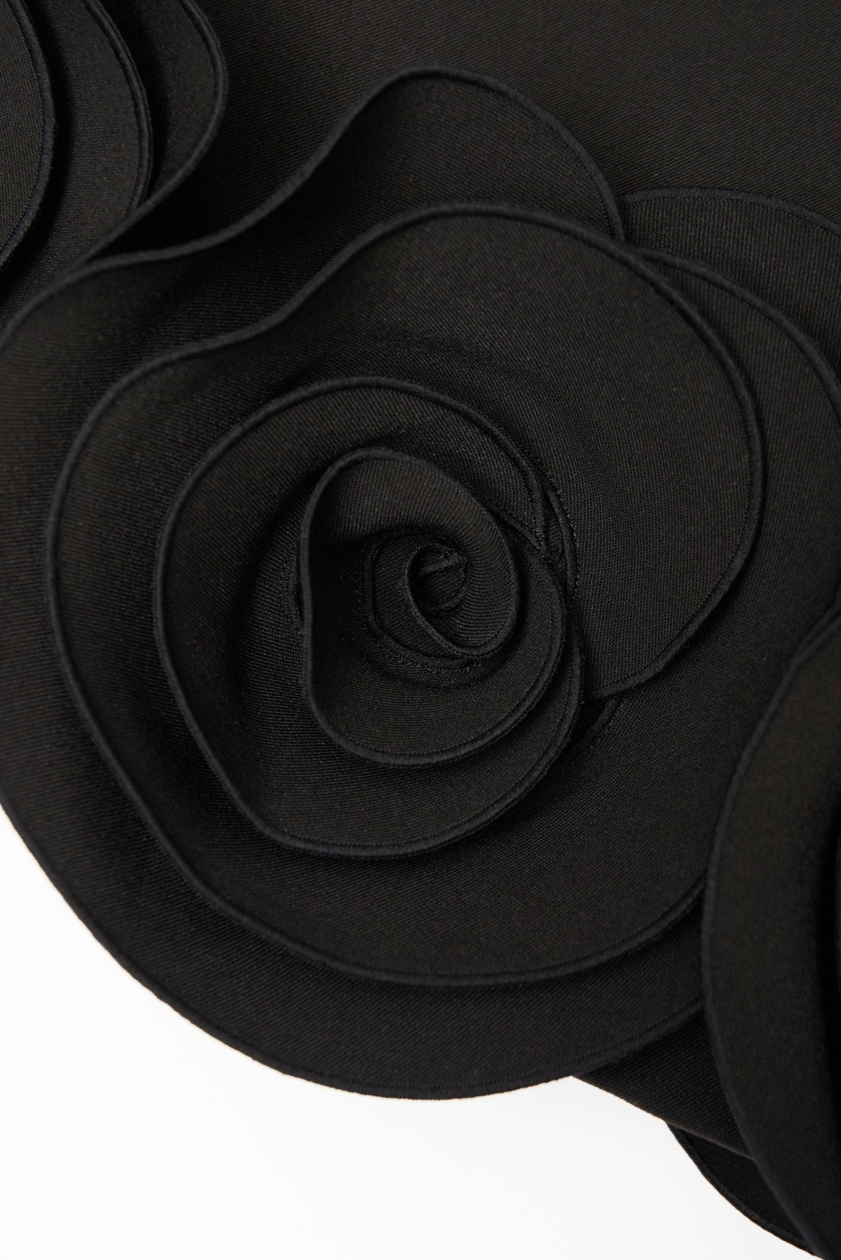 Miamor Floral Appliqué Mini Dress - Black