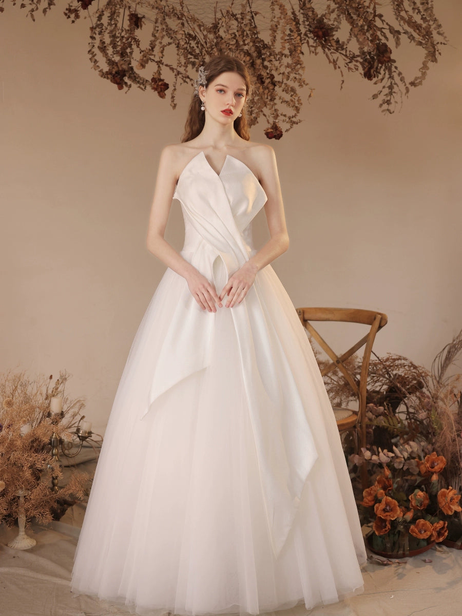 off-shoulder satin pleated maxi dress in beige