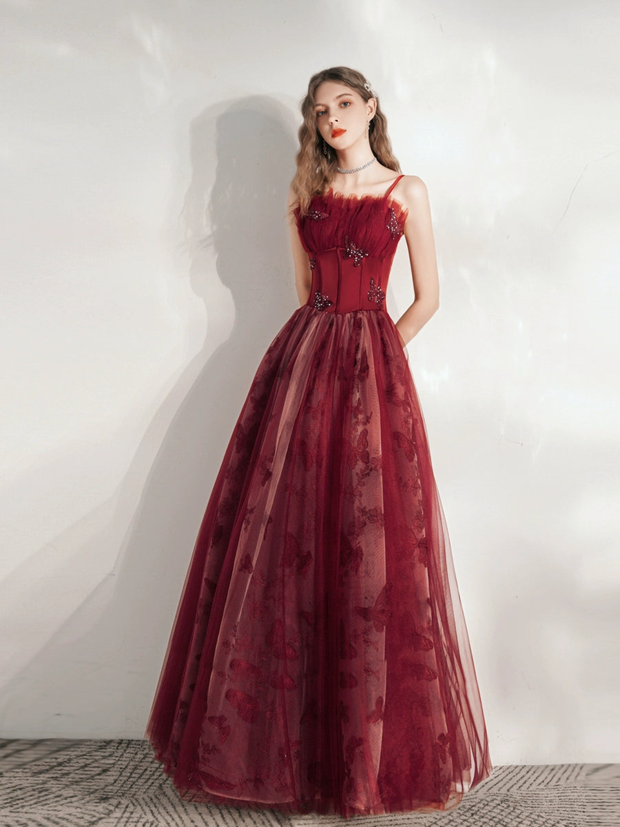 sequin bow applique maxi dress in burgundy