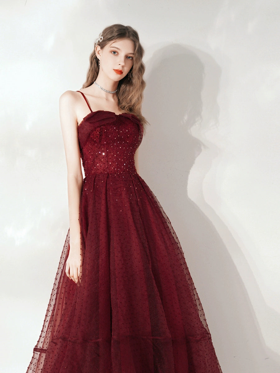 burgundy sequin detail maxi dress