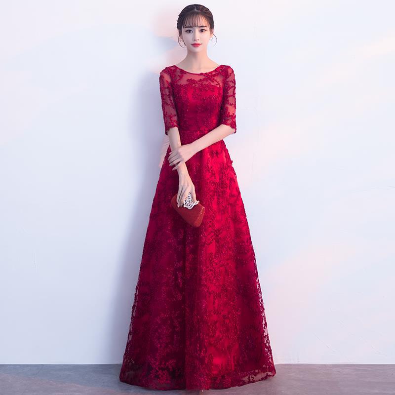 Queena Champagne elegant long evening gown suitable for banquets Maxi Dress