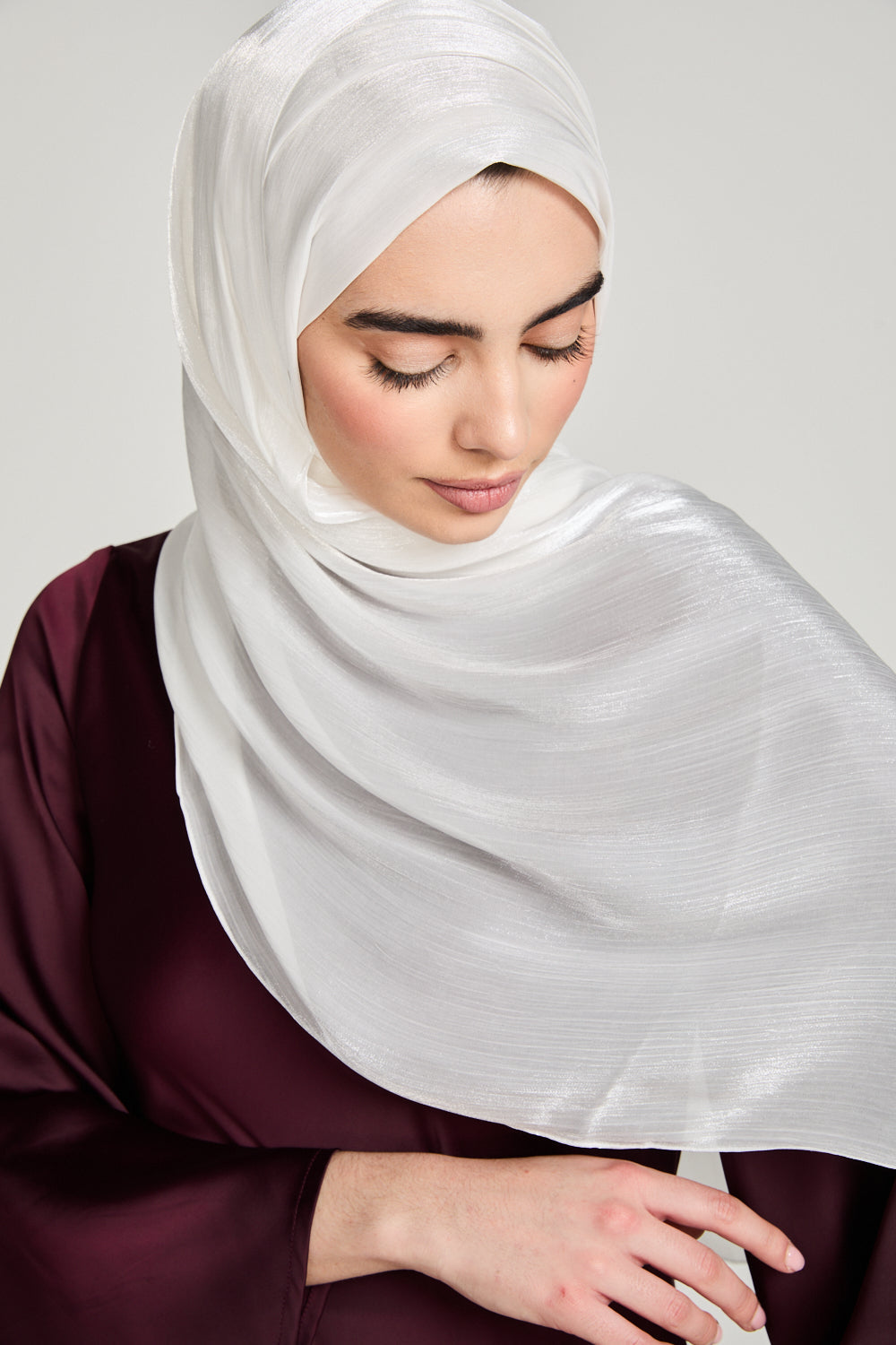 Luxury Organza Hijab - White