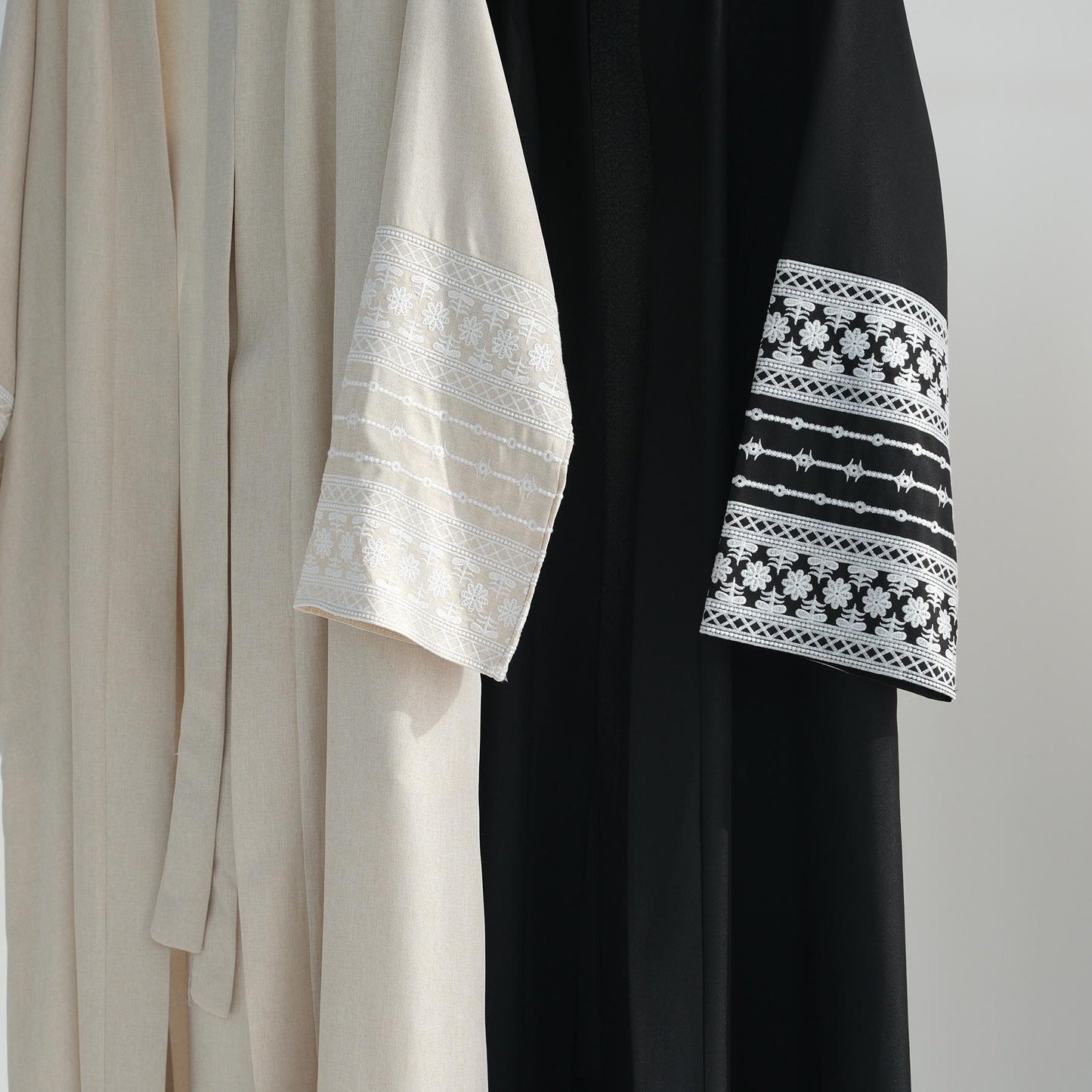 Embroidered Elegant Cardigan Robe