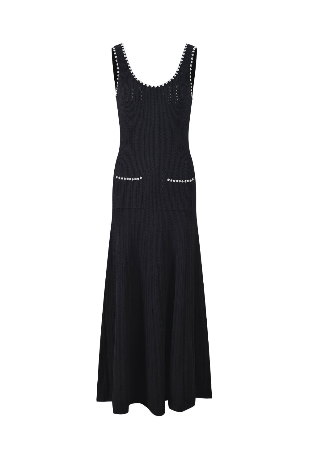 roberta Beaded Maxi Dress in black