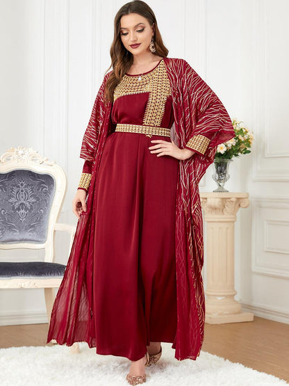 2pcs Inner Dress  with Cardigan