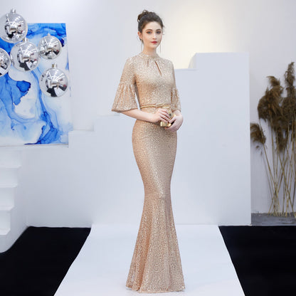 One Shoulder Fishtail Formal Dress