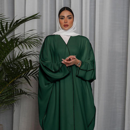White Panelled Abaya Robe