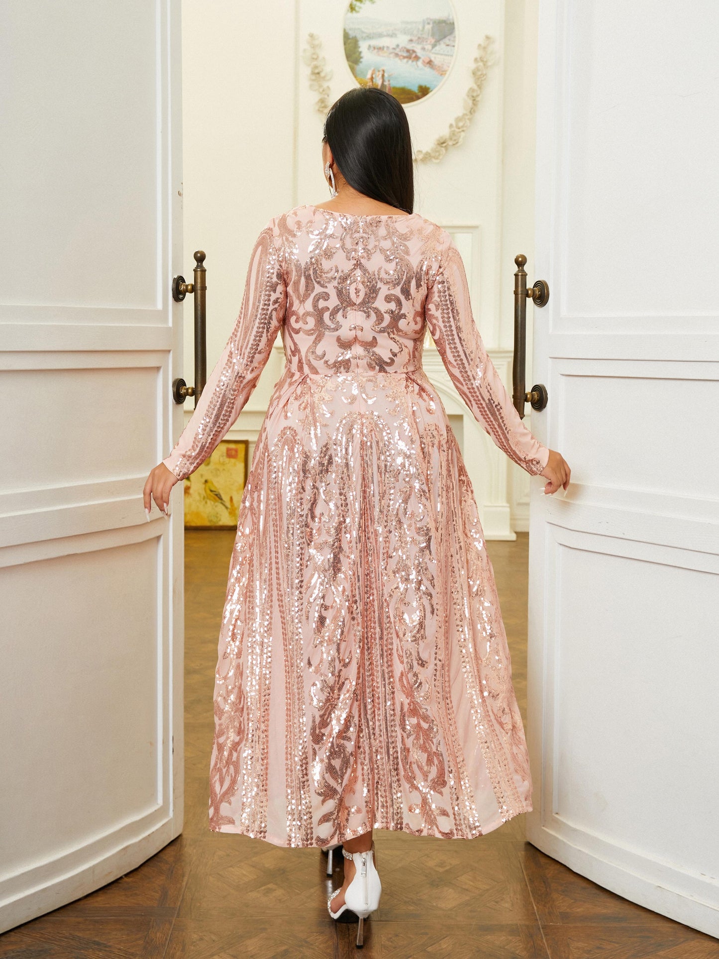 A-Line Tulle Black Midi Dress