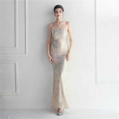 Beaded Sexy Halter Formal Dress