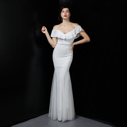 Silk Thread Fringe Beaded Formal Dresses