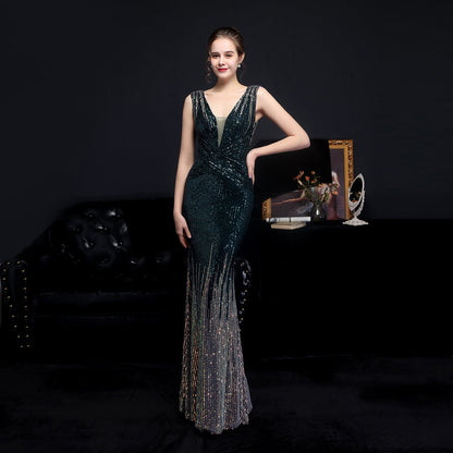 Sleeveless Sequin Formal Dress