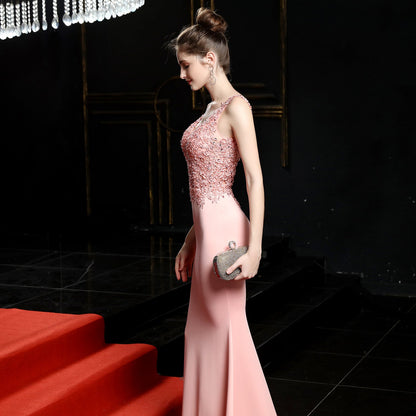 Handmade Applique Beaded Formal Dress
