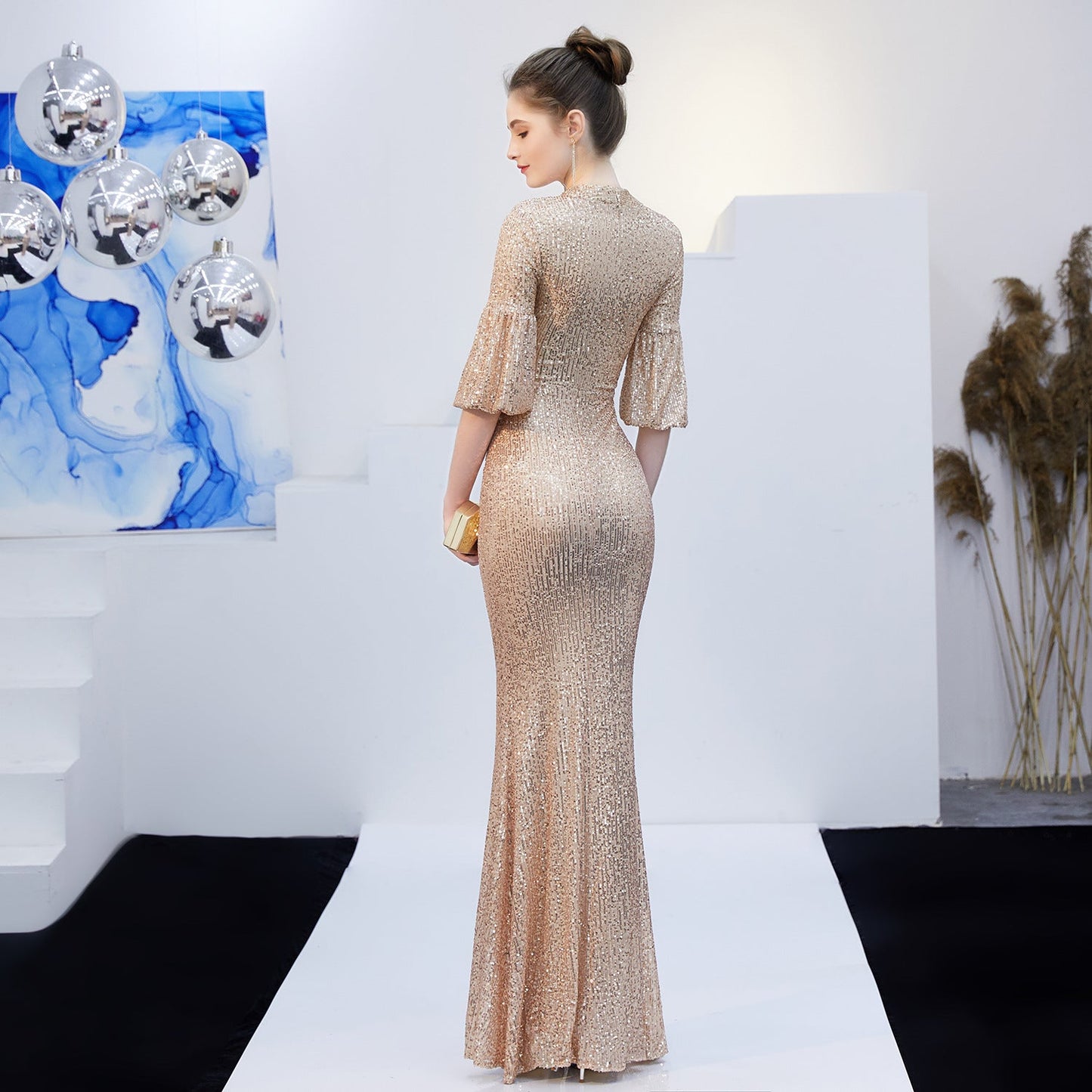 One Shoulder Fishtail Formal Dress