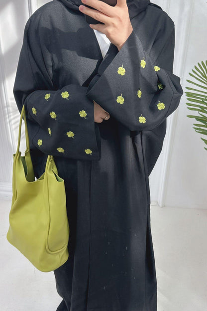 Four-leaf Clover Embroidered Elegant Cardigan