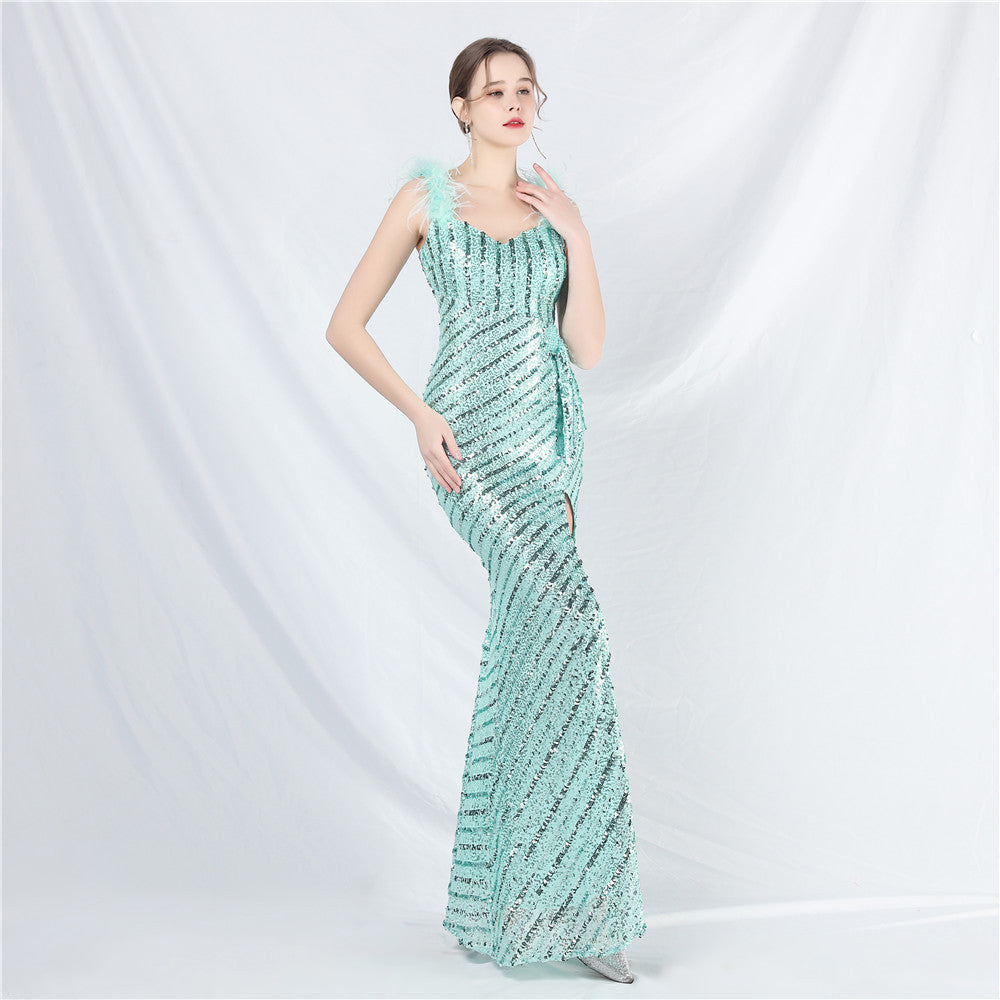 Side split formal dress