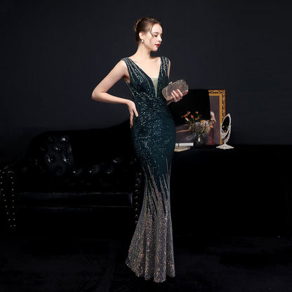 Sleeveless Sequin Formal Dress
