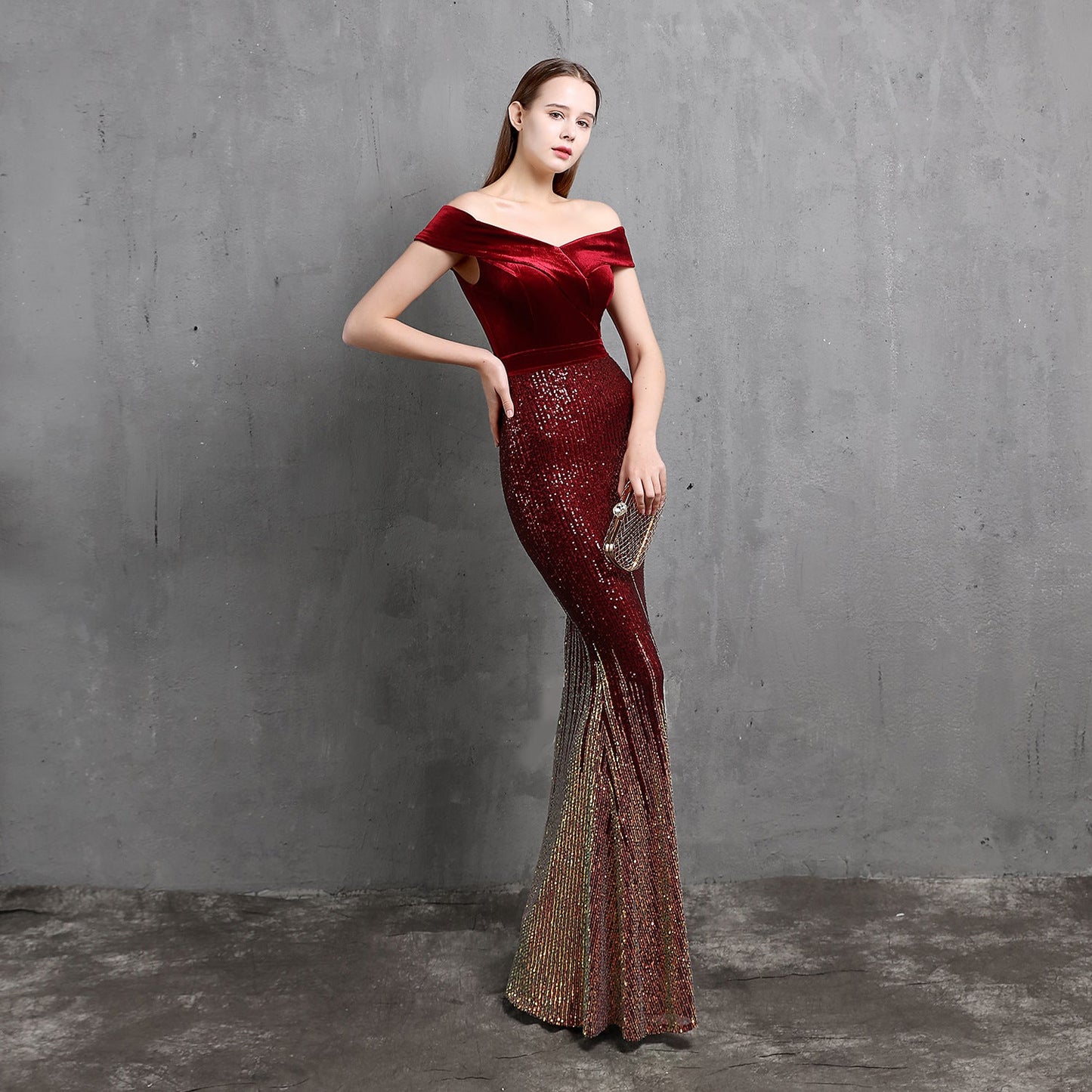 One Shoulder Fishtail Formal Dress