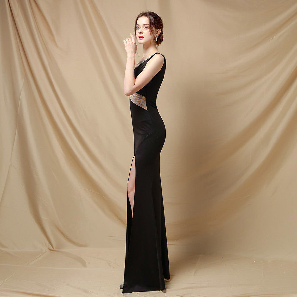 Long Fishtail Neck Formal Dresses