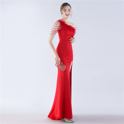 Exhibition and Wedding Evening Formal Gown