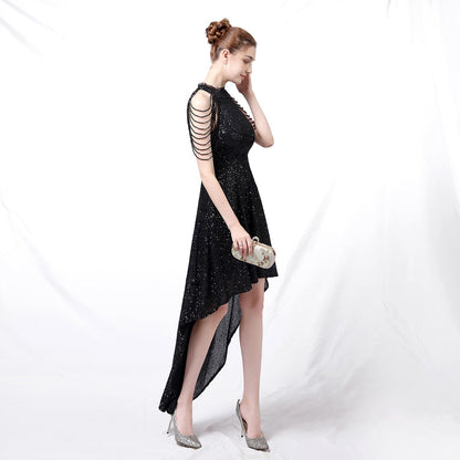 Beaded Hip Wrap Formal Dresses