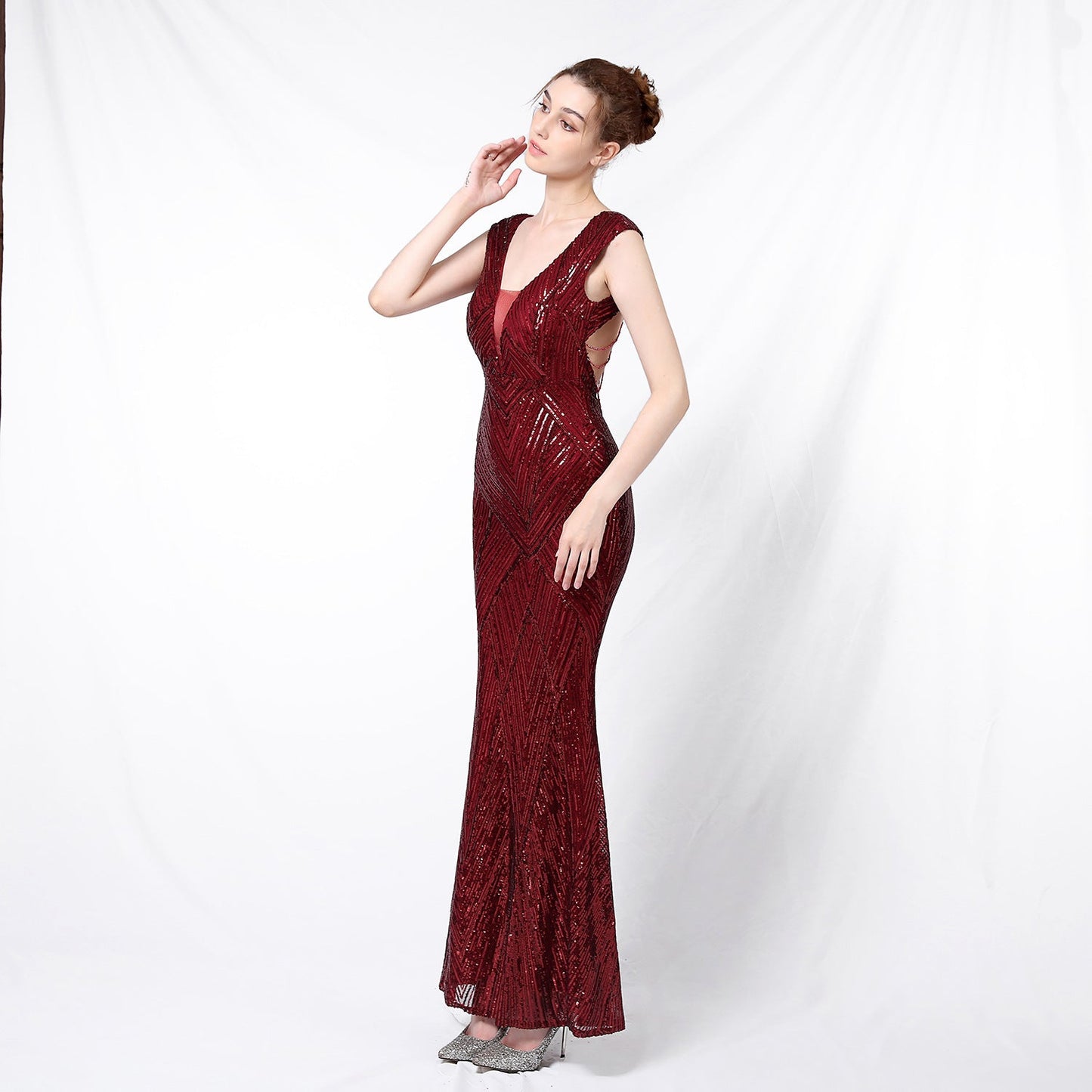Sequin Fishtail Formal Dress