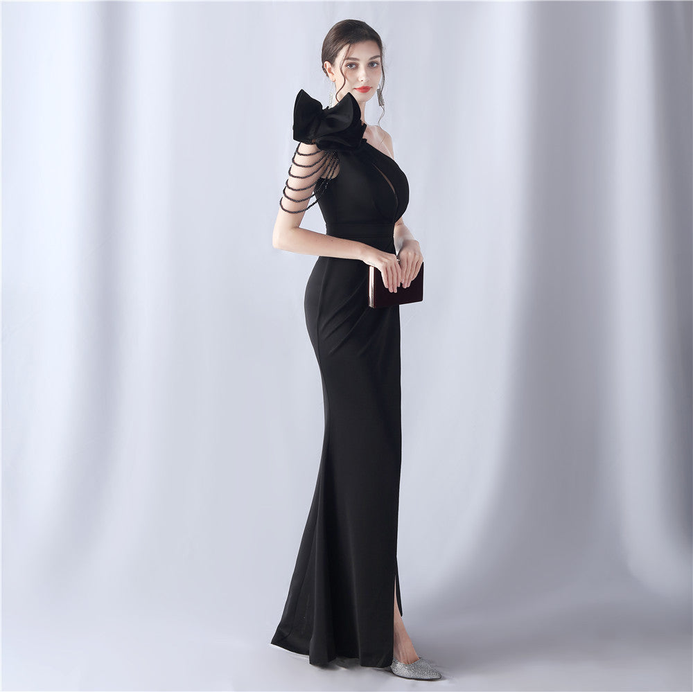 Crafted Flower With Beading Formal Dress