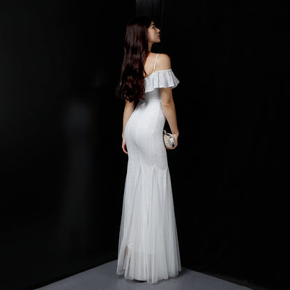Silk Thread Fringe Beaded Formal Dresses