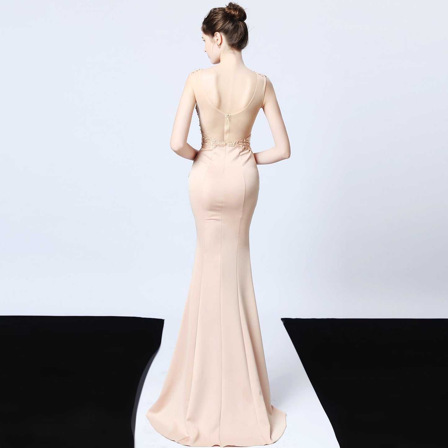 Hand Appliquéd Beaded Formal Dress