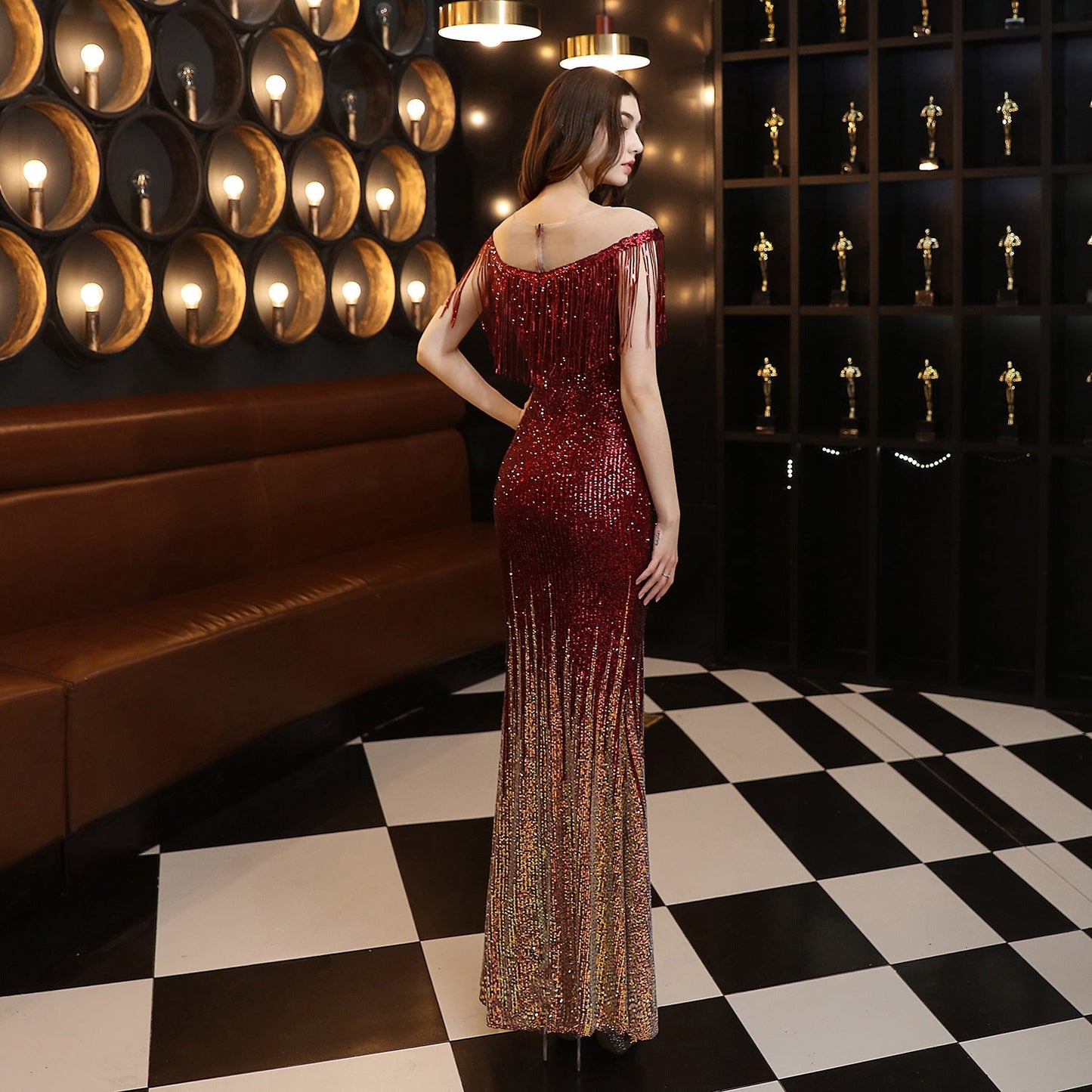 Sequin Fishtail Formal Dress