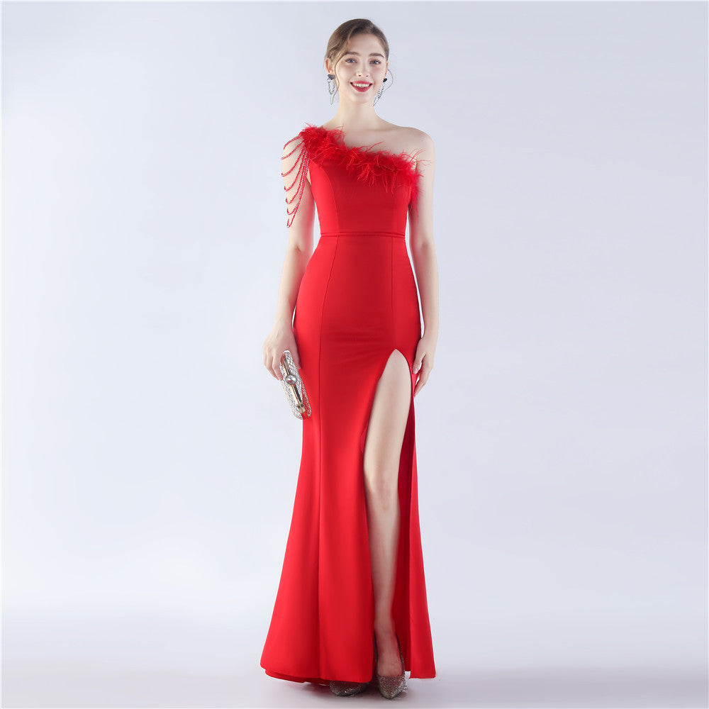 Exhibition and Wedding Evening Formal Gown