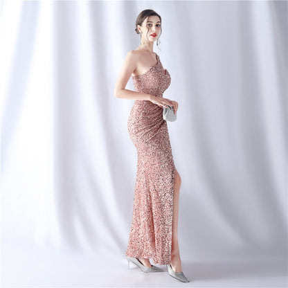 Abito formale con perline e retro in velluto 