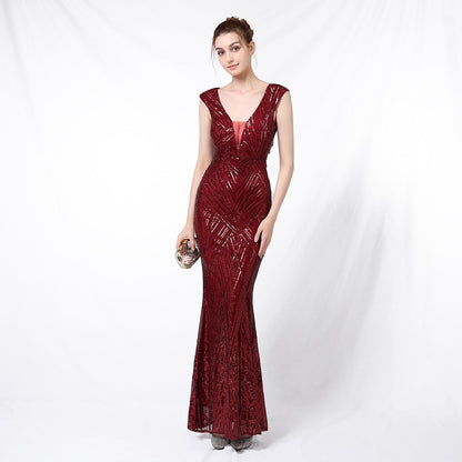 Sequin Fishtail Formal Dress