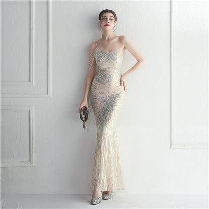 Beaded Sexy Halter Formal Dress