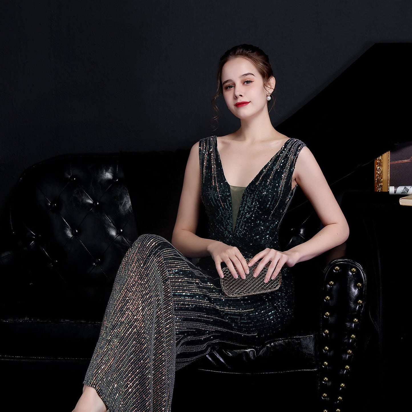 Sleeveless Sequin Formal Dress