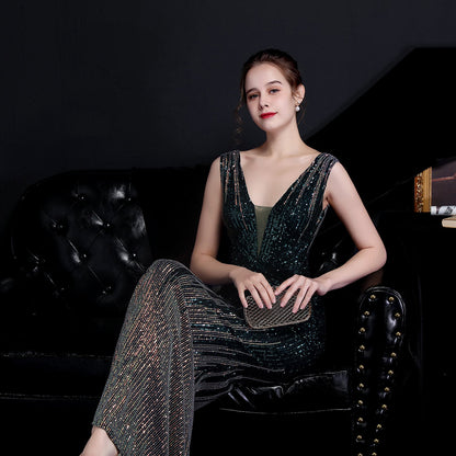 Sleeveless Sequin Formal Dress
