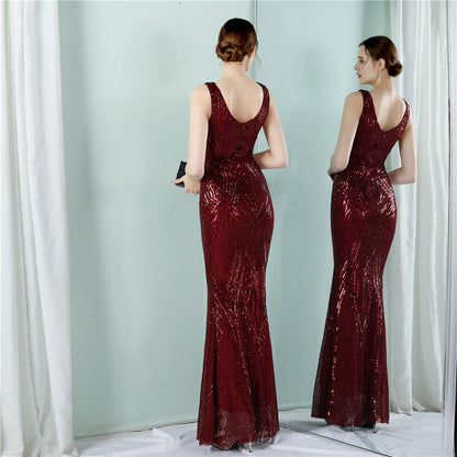 Sleeveless Sequin Formal Dress