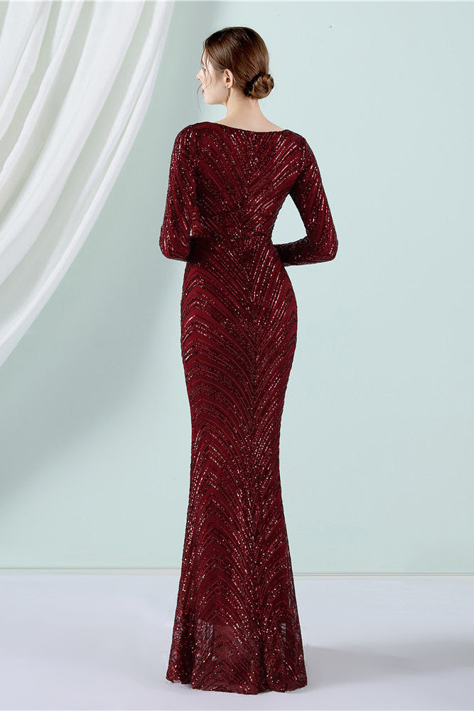 Sequined Fishtail Formal Dress