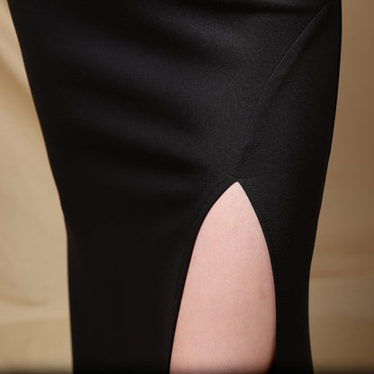 Long Fishtail Neck Formal Dresses