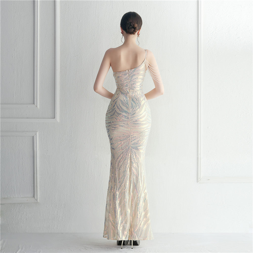Beaded Sexy Halter Formal Dress