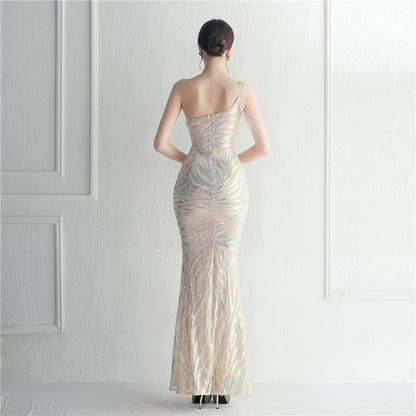 Beaded Sexy Halter Formal Dress