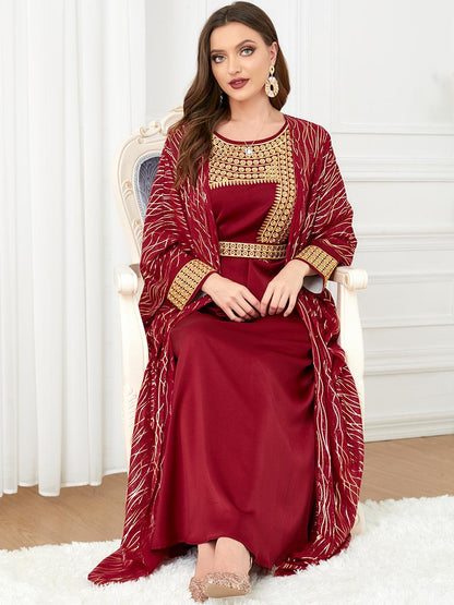 2pcs Inner Dress  with Cardigan