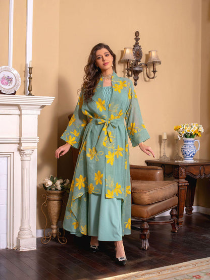 2pcs Inner Dress  with Cardigan