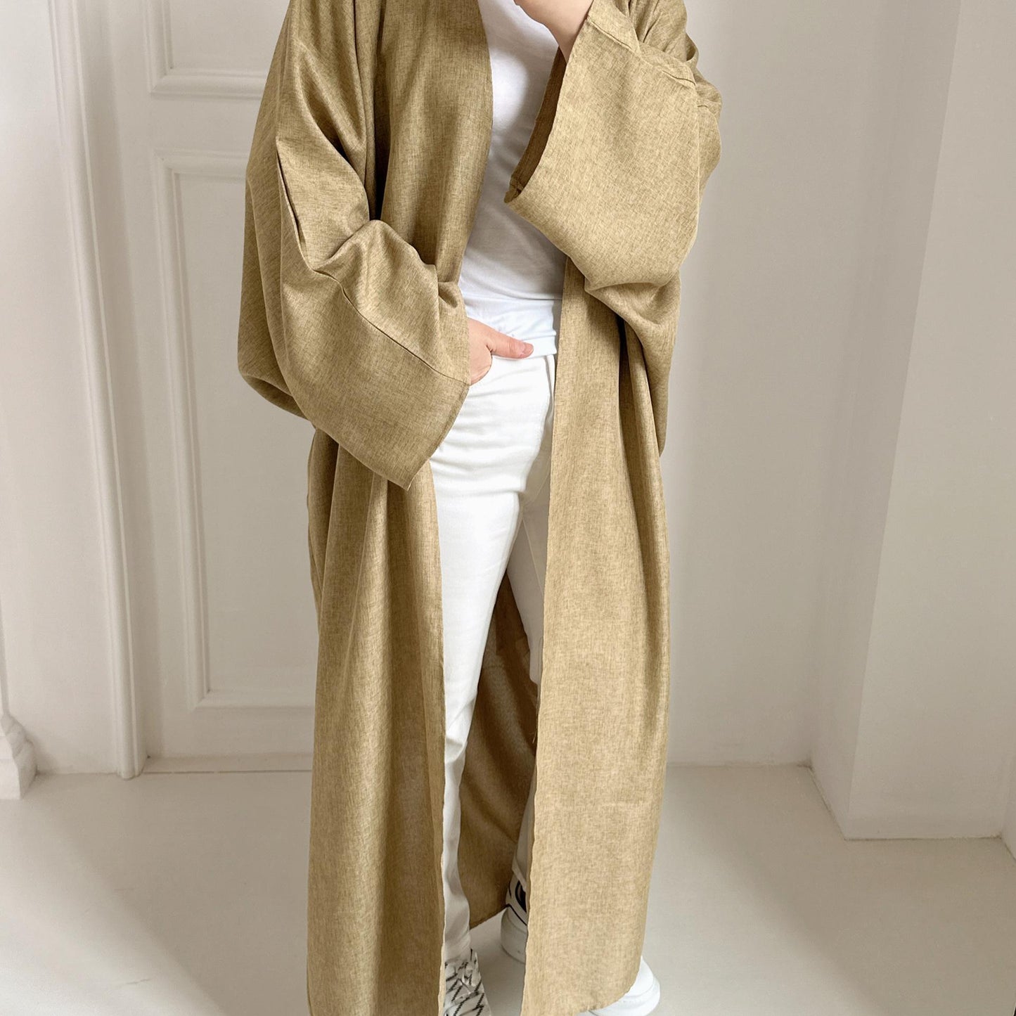 カジュアル無地カジュアルプラスサイズカーディガン