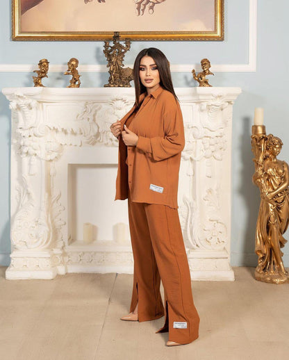 3pcs Set Long Sleeved Shirt Vest and Pants